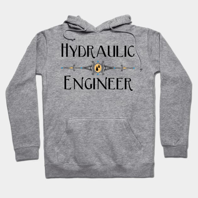 Hydraulic Engineer Decorative Line Hoodie by Barthol Graphics